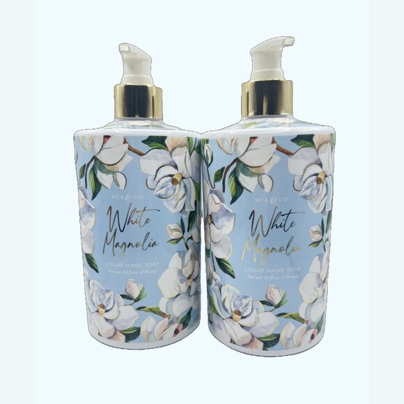 NEW 2x Mia & Co White Magnolia Liquid Hand Soap - 24 fl oz - Picture 1 of 2